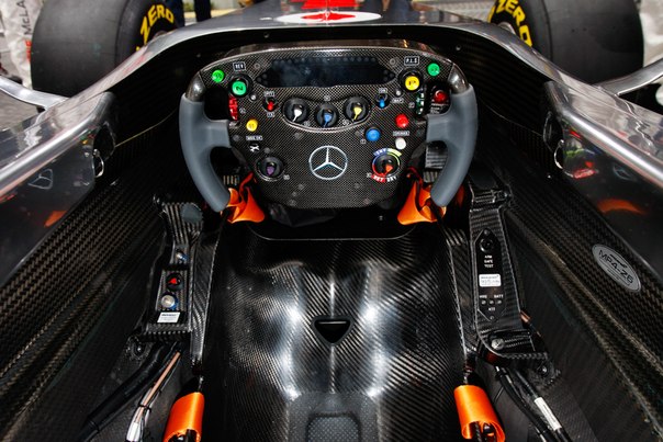 Так выглядит внутри кабина болида F1 McLaren
