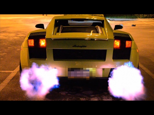 Lamborghini Shooting Flames (Twin Turbo Gallardo) (vk.com/myquattro)