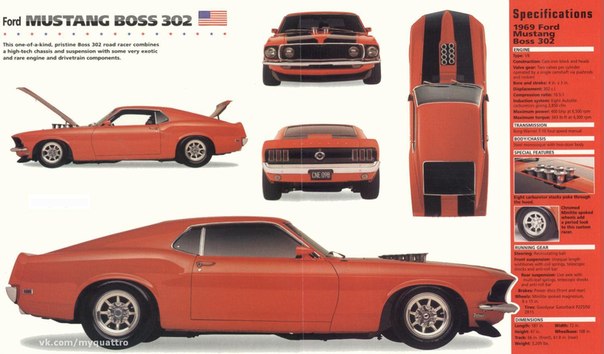 Ford Mustang Boss 302 (1969 г.).