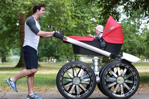 Детская коляска-вездеход Skoda призвана облегчить жизнь отцам