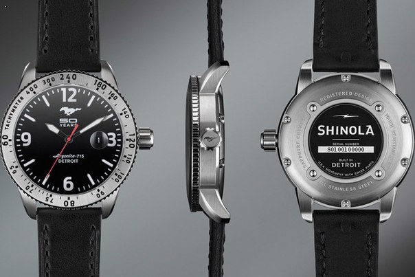 Компания Shinola выпустила часы, посвященные 50-летию Ford Mustang.