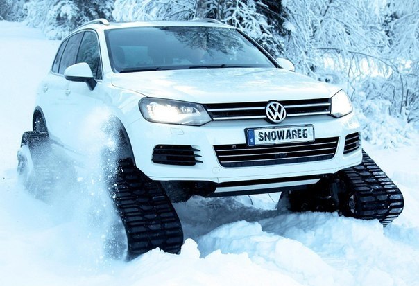 Volkswagen Touareg нашёл решение для проблемы снежных завалов