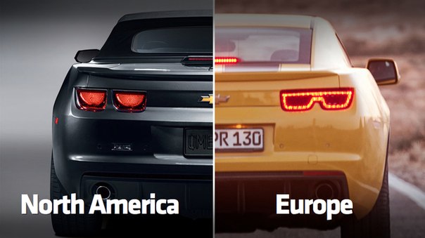 Какие задние фонари Вам нравятся больше? Слева для американского рынка, а справа для европейского. (ответ в коменты)