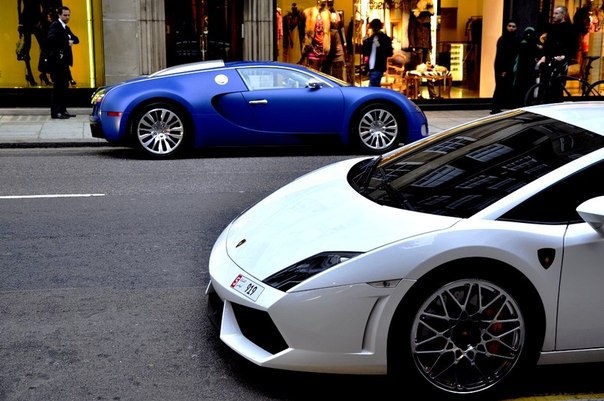Lamborghini Gallardo and Bugatti Veyron