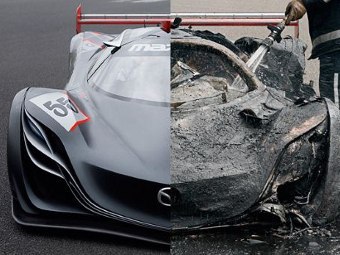 Журналисты Top Gear сожгли уникальный суперкар «Мазды»